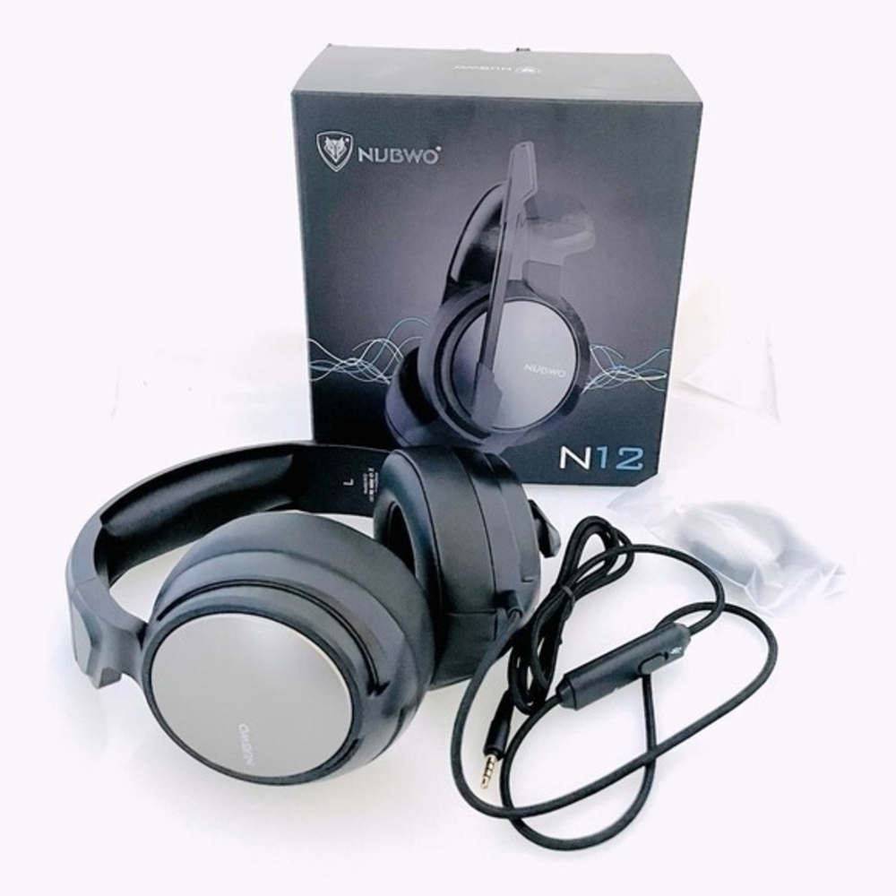 NUBWO N12 PC Gaming Headset Over-Ear Headphones Microphone Black NIB